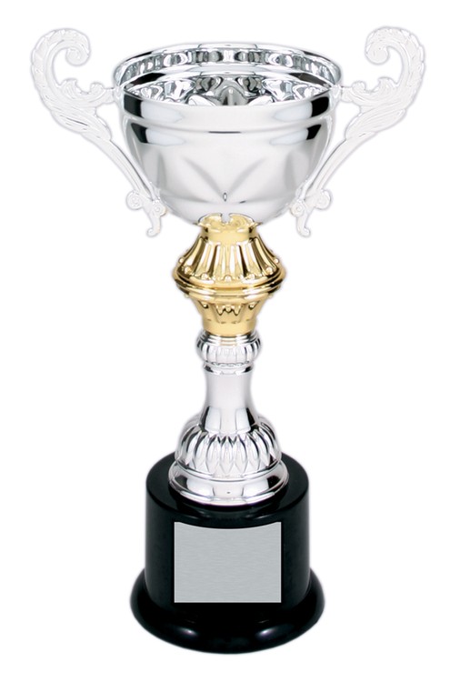 8-3/4" Tall Silver Metal Cup Trophy 1