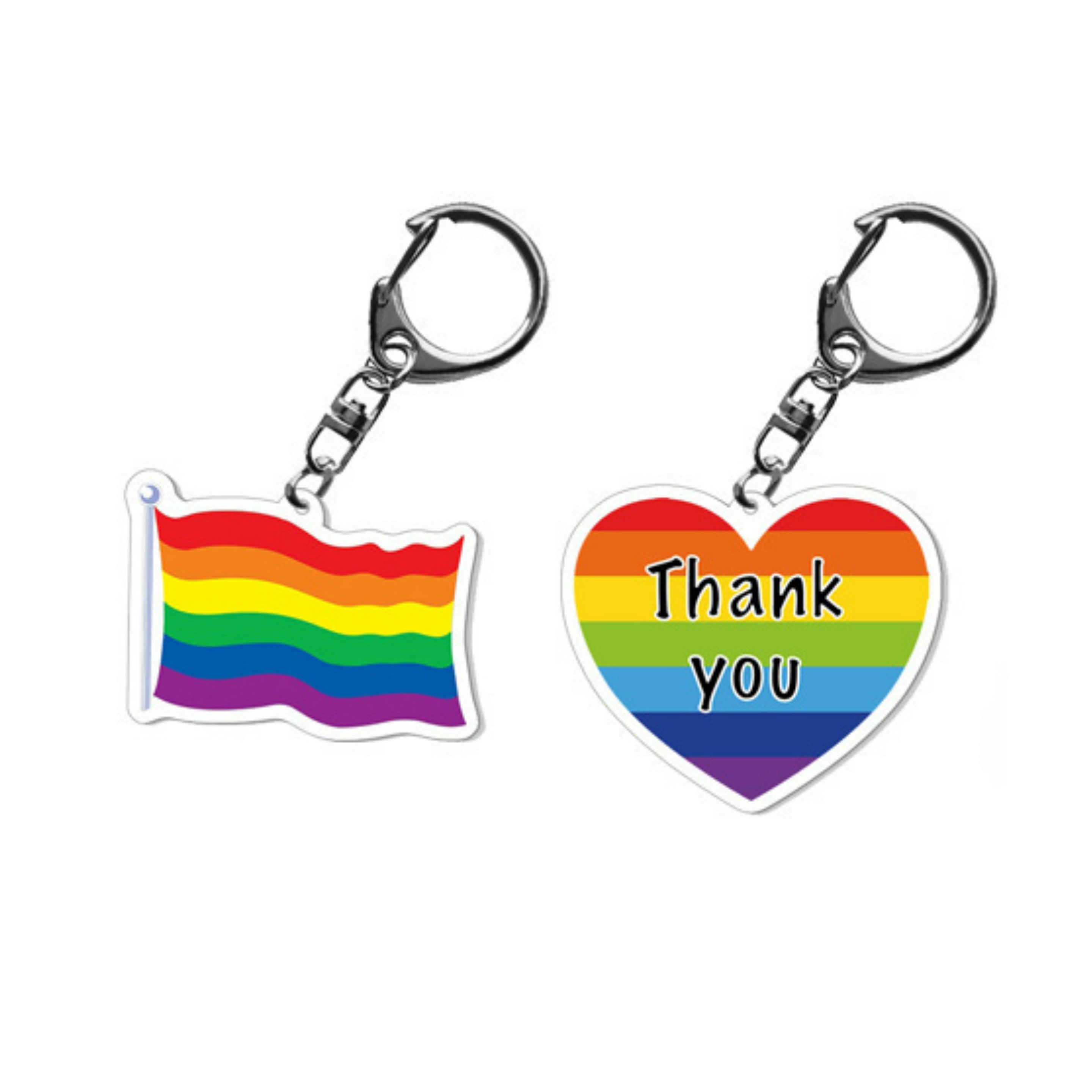 Rainbow Acrylic Keychain (direct import) 2