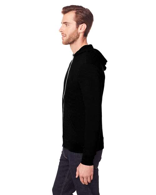 Unisex Triblend Full-Zip Lightweight Hooded Sweatshirt - 302Z 22