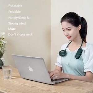 Mini Desk Flexible Folding Neck Hung Wearable Fan 6