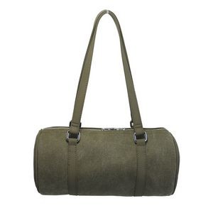 Mini Bucket Round Pillow Under Arm Canvas Long Bag 1