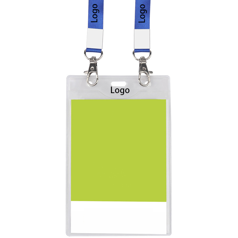 Double Hook Enlarged Transparent ID Card Badge Holder 4