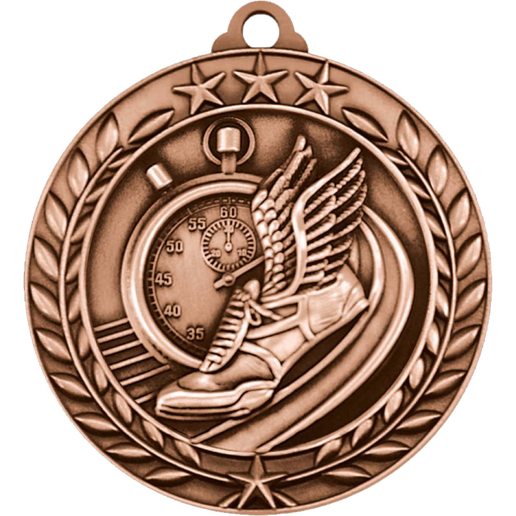 Stock Small Academic & Sports Laurel Medals: Track 4