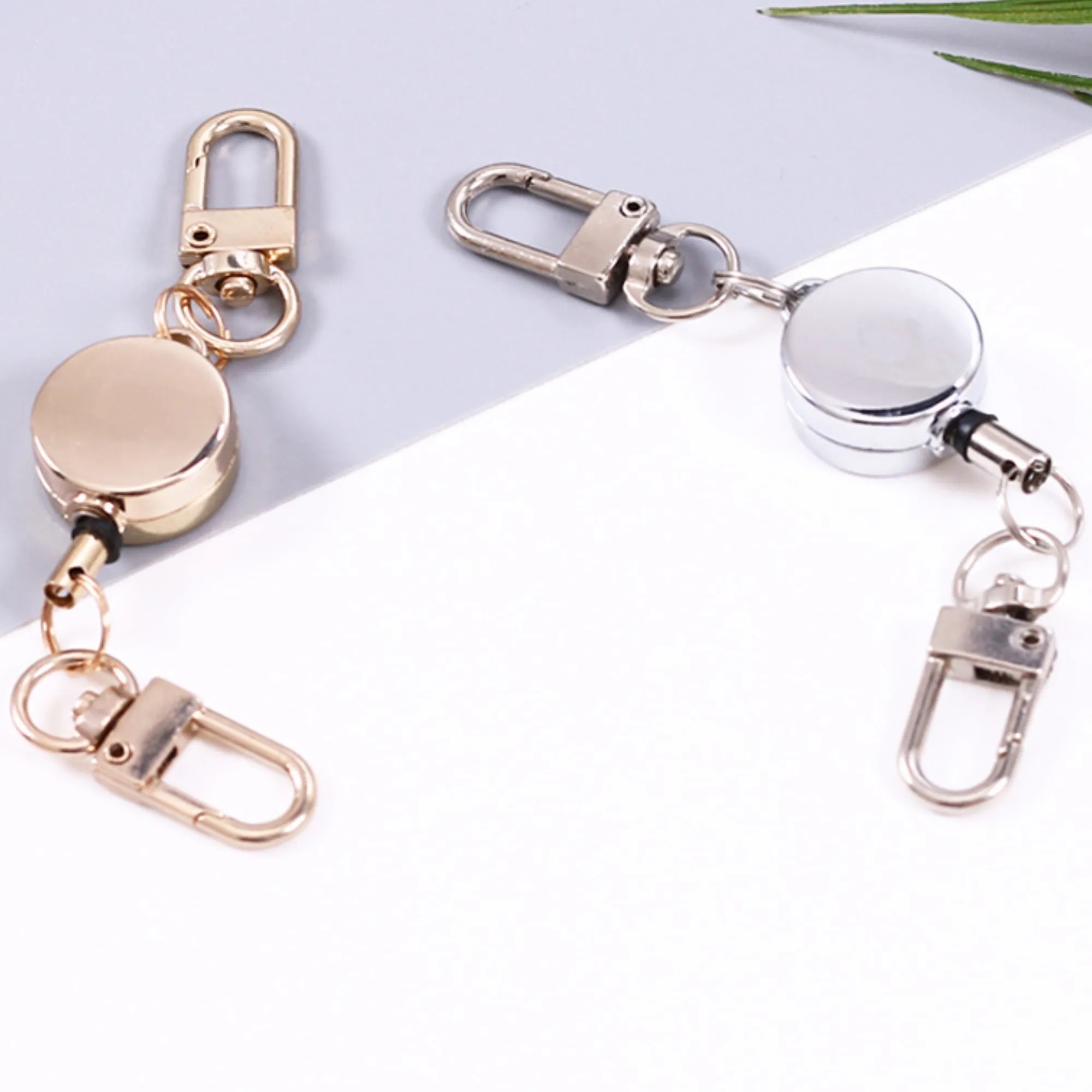 Retractable Keychain Badge Reel Key Bak With Metal Clip 4