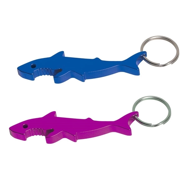 Shark Shaped Bottle Opener Keychain 1