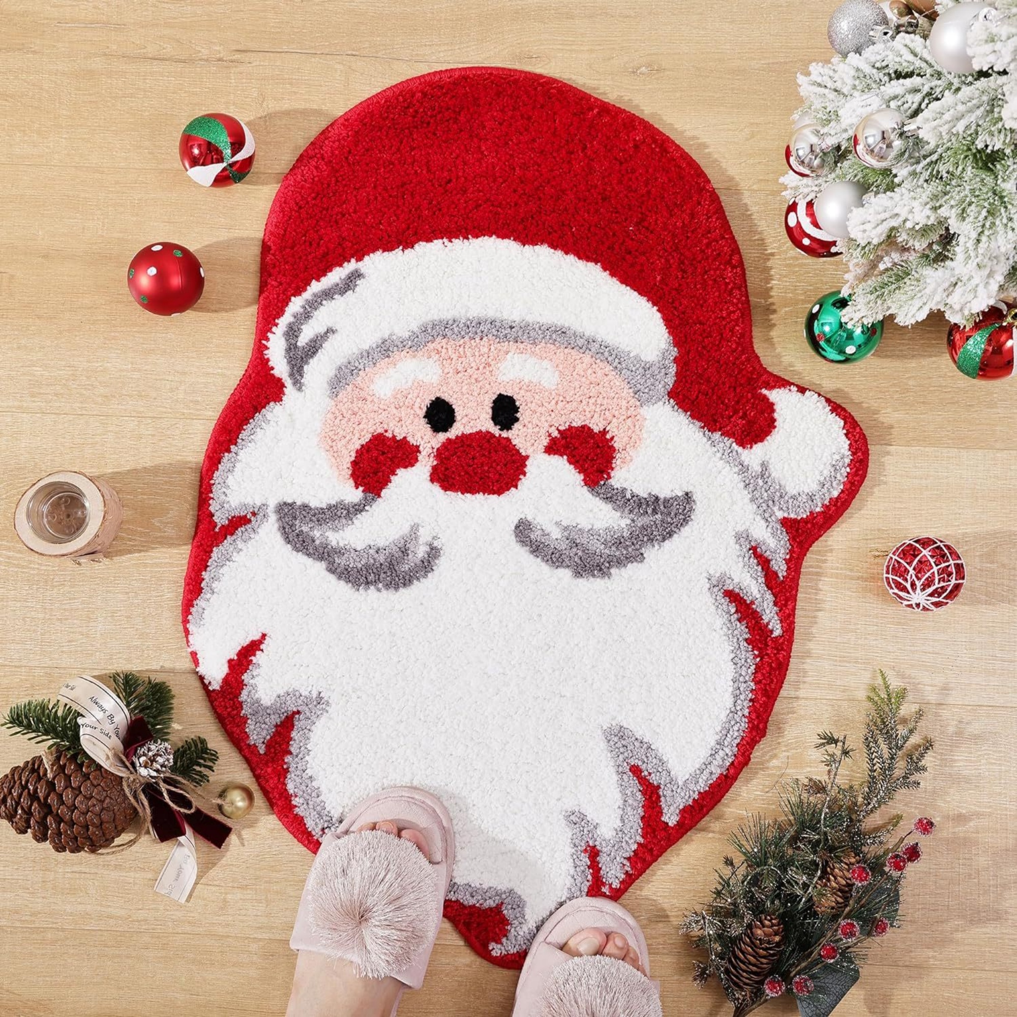 Crystal Velvet Christmas Mat Floor Rug 11