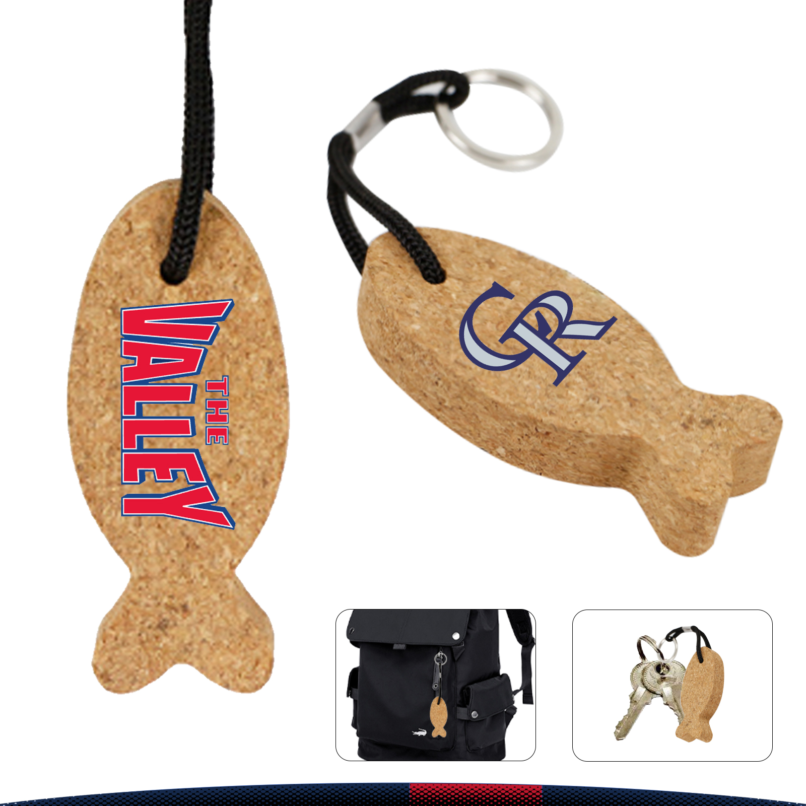 Floating Cork Keychains 1