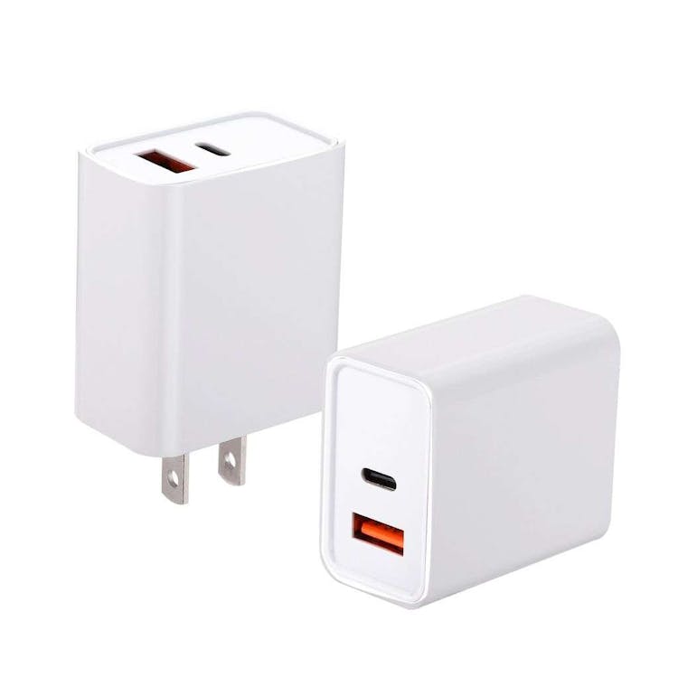 2-Port USB-C Wall Charger - White 2