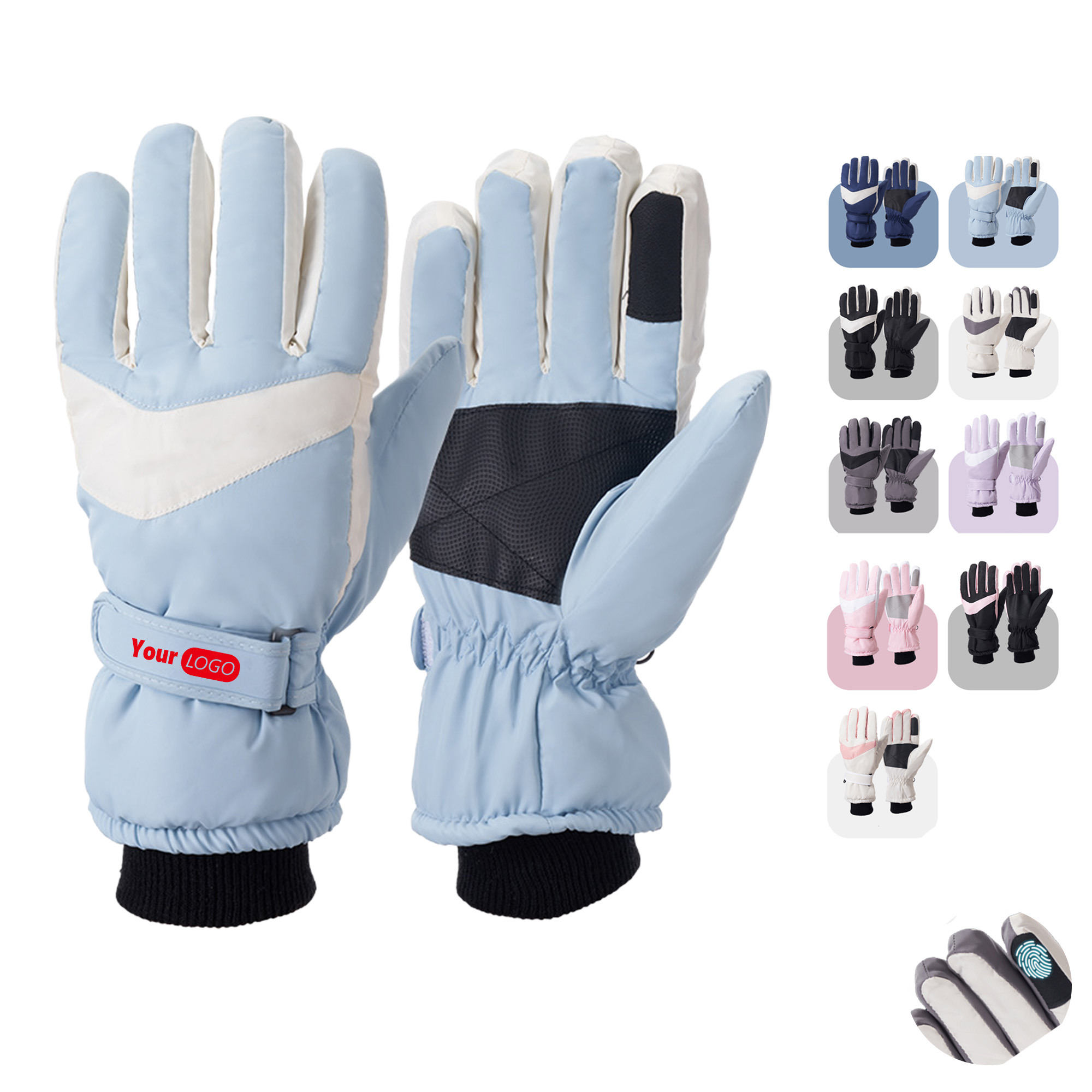 Custom Logo Waterproof Winter Sports Gloves 4