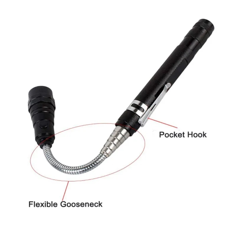 Portable LED Telescopic Flexible Extensible Flashlights 1
