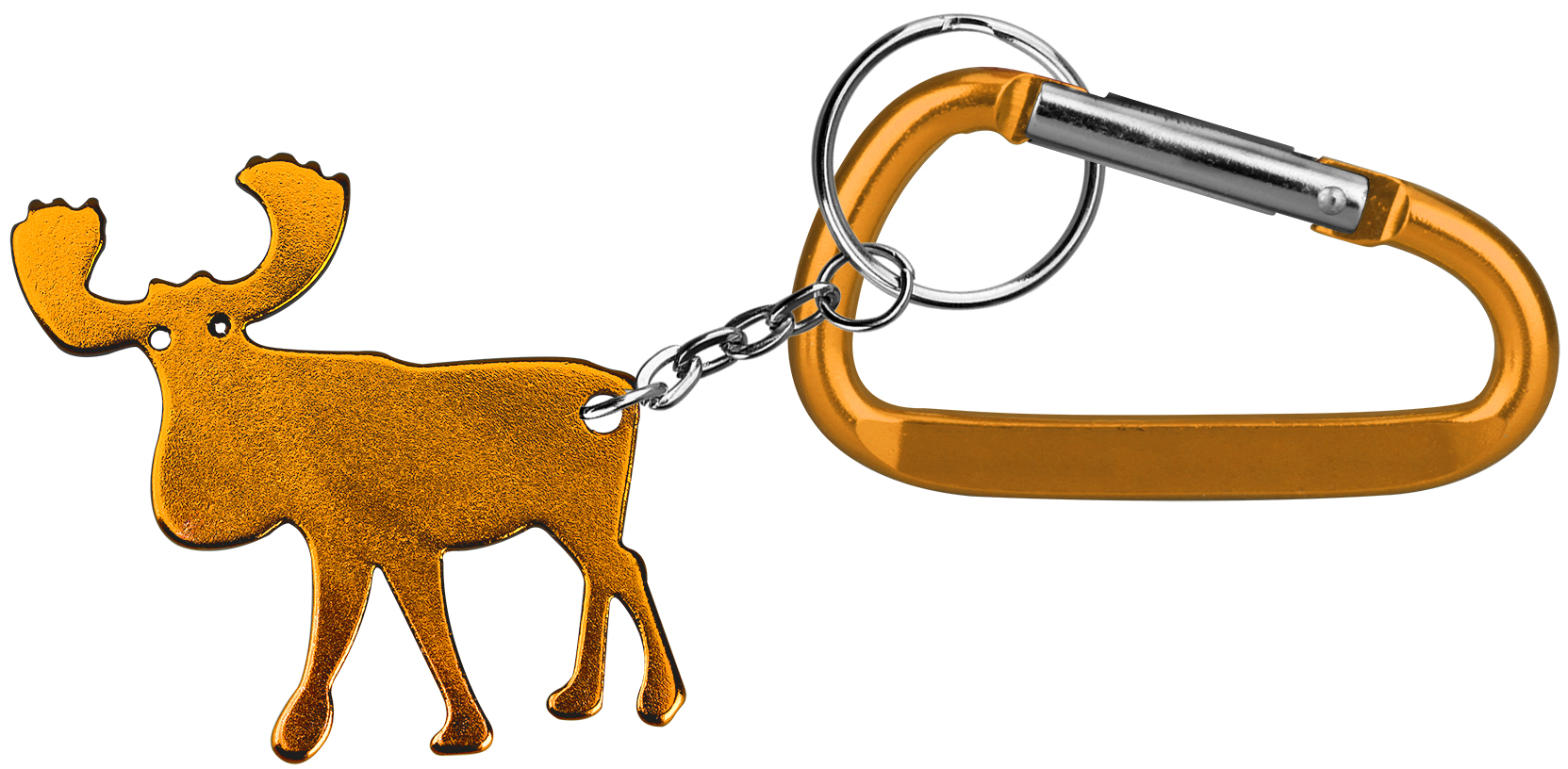 Elk shape bottle opener with key chain and carabiner 6