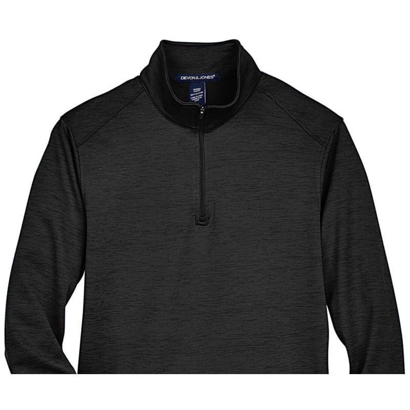 Devon & Jones Men's Newbury Mélange Fleece Quarter-Zip 10