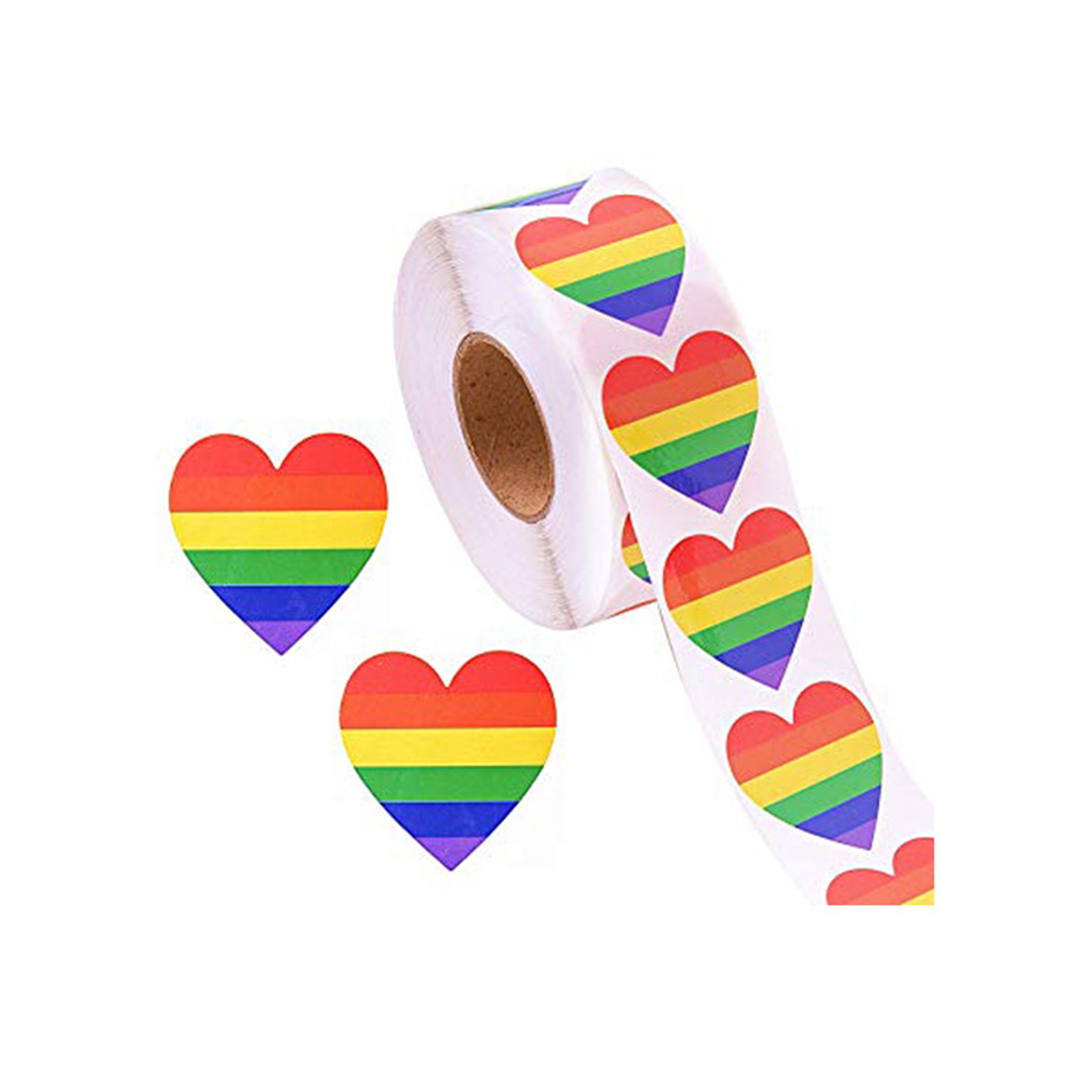 Pride Heart Shape Sticker 1 Roll 7