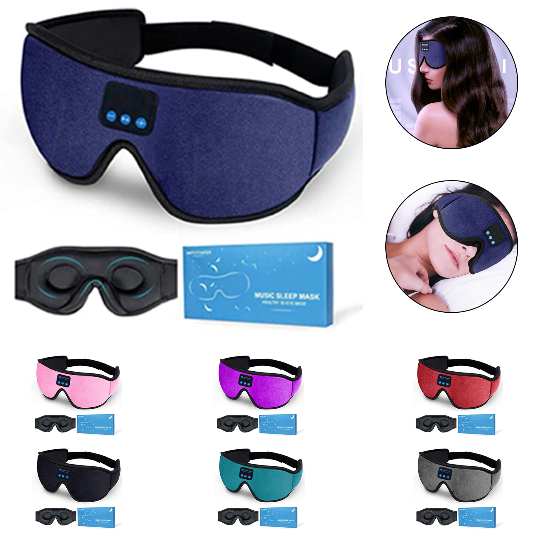 Wireless Bluetooth 3D Sleep Eye Mask 2