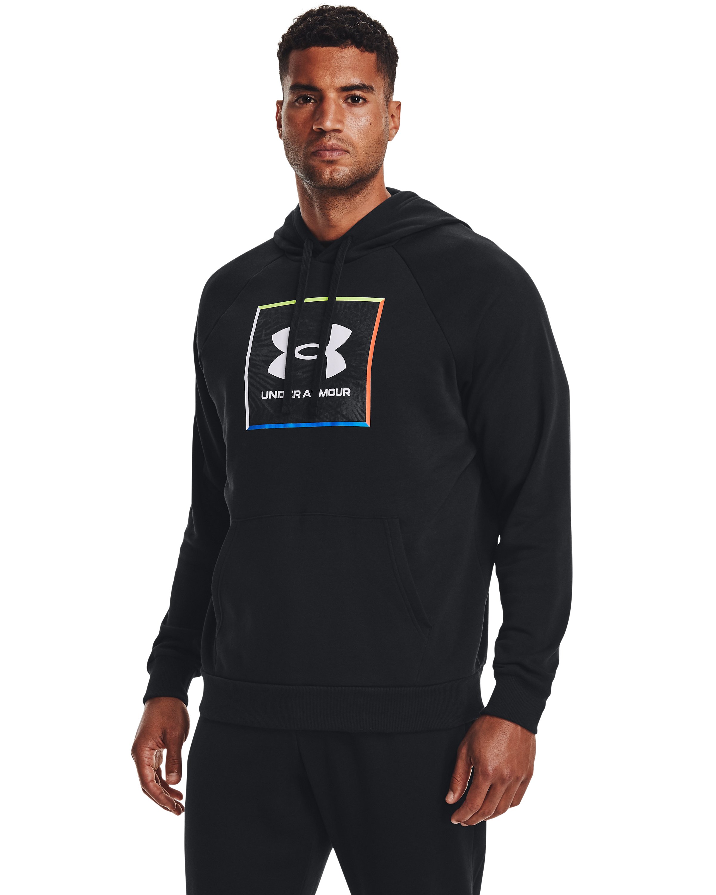 UA Rival Fleece Graphic Men's Hoodie, custom hoodie or sweatshirt with logo imprint 1
