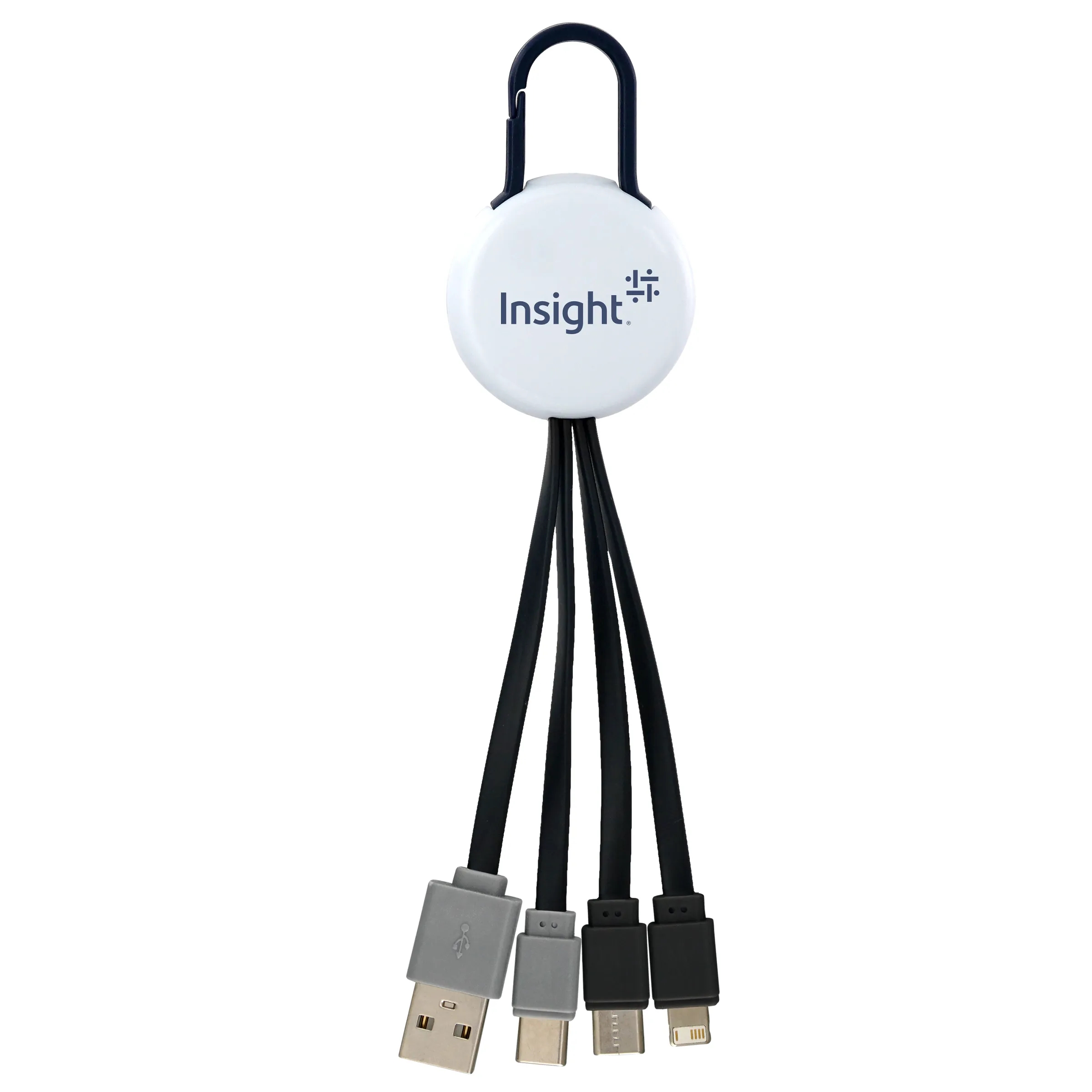 WHITE COLORFUL CLIP DUAL INPUT 3 IN 1 CHARGING CABLE 22