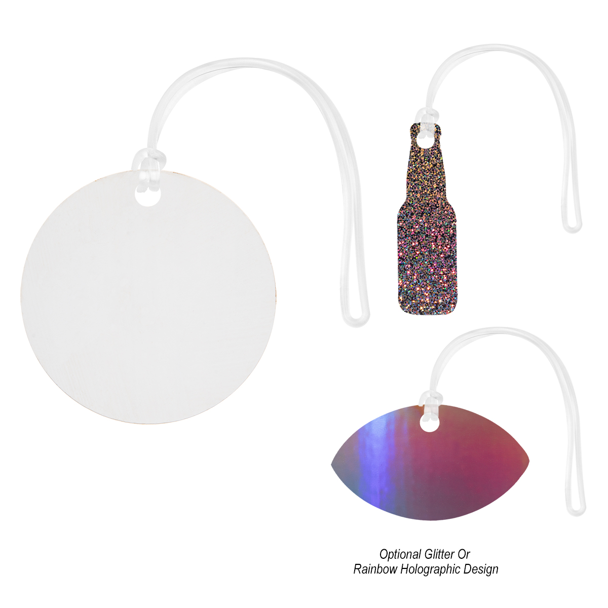 Acrylic Bag Tag - Custom Shape 5" 2