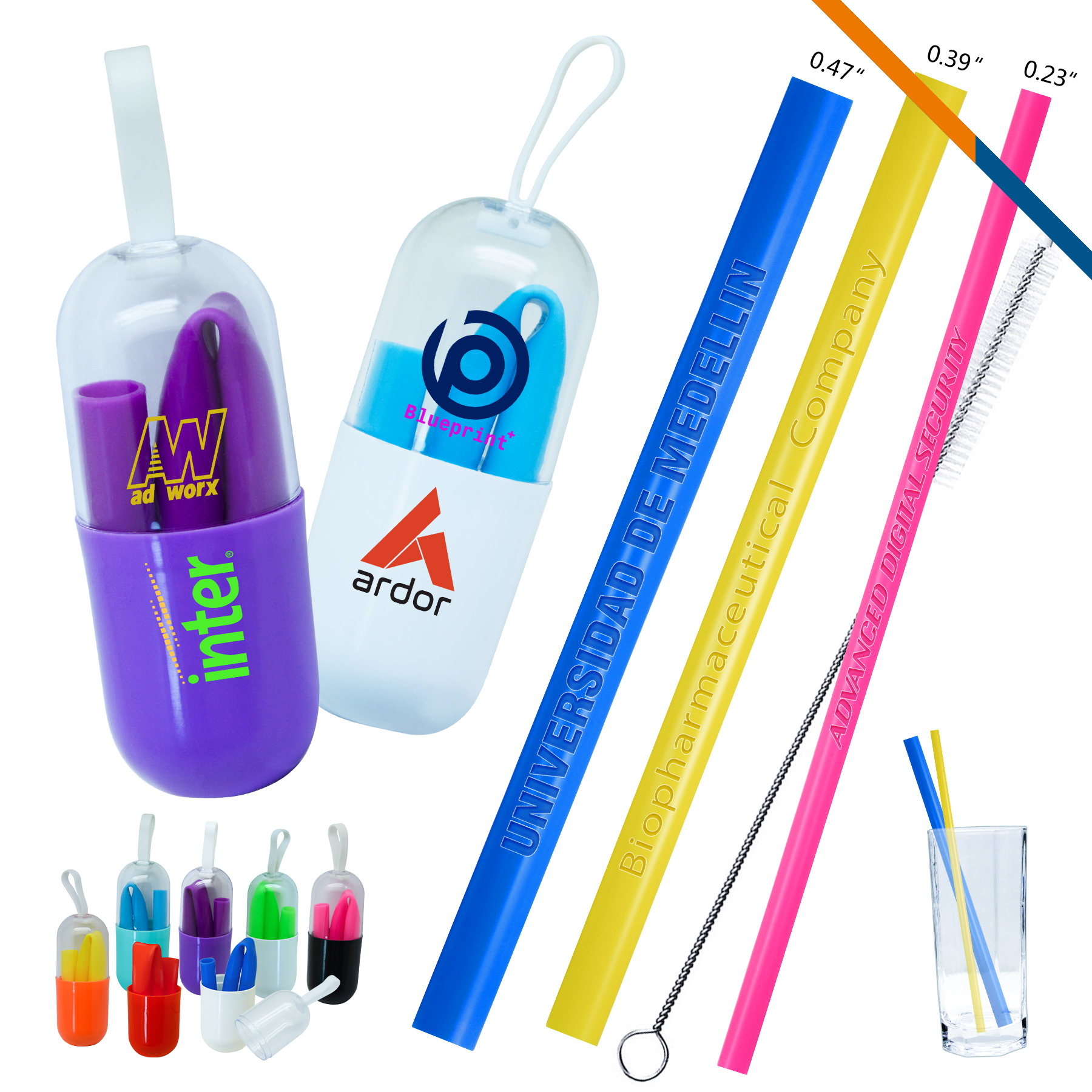 Quaff Silicone Straw Medium 8