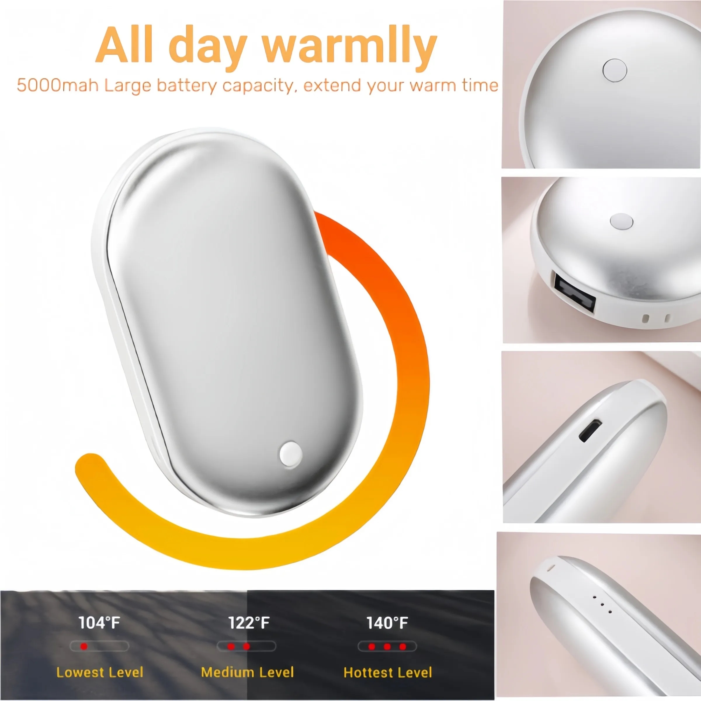 Rechargeable Hand Warmer Power Bank 4