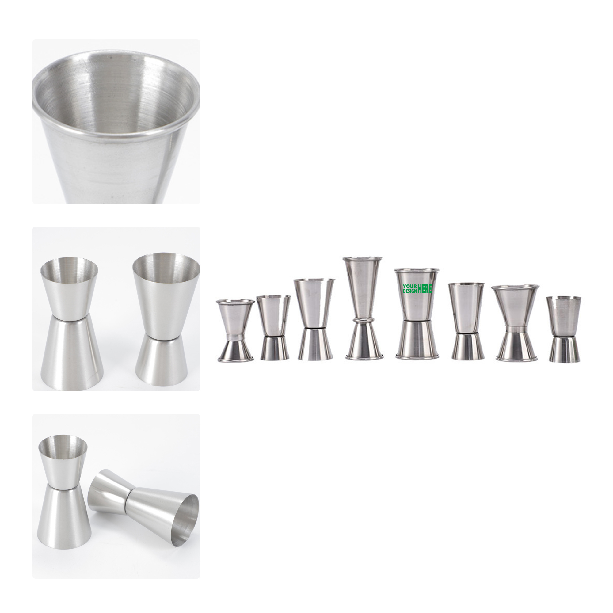 MOQ 50 Stainless Steel Double Jigger Measuring Cup 2