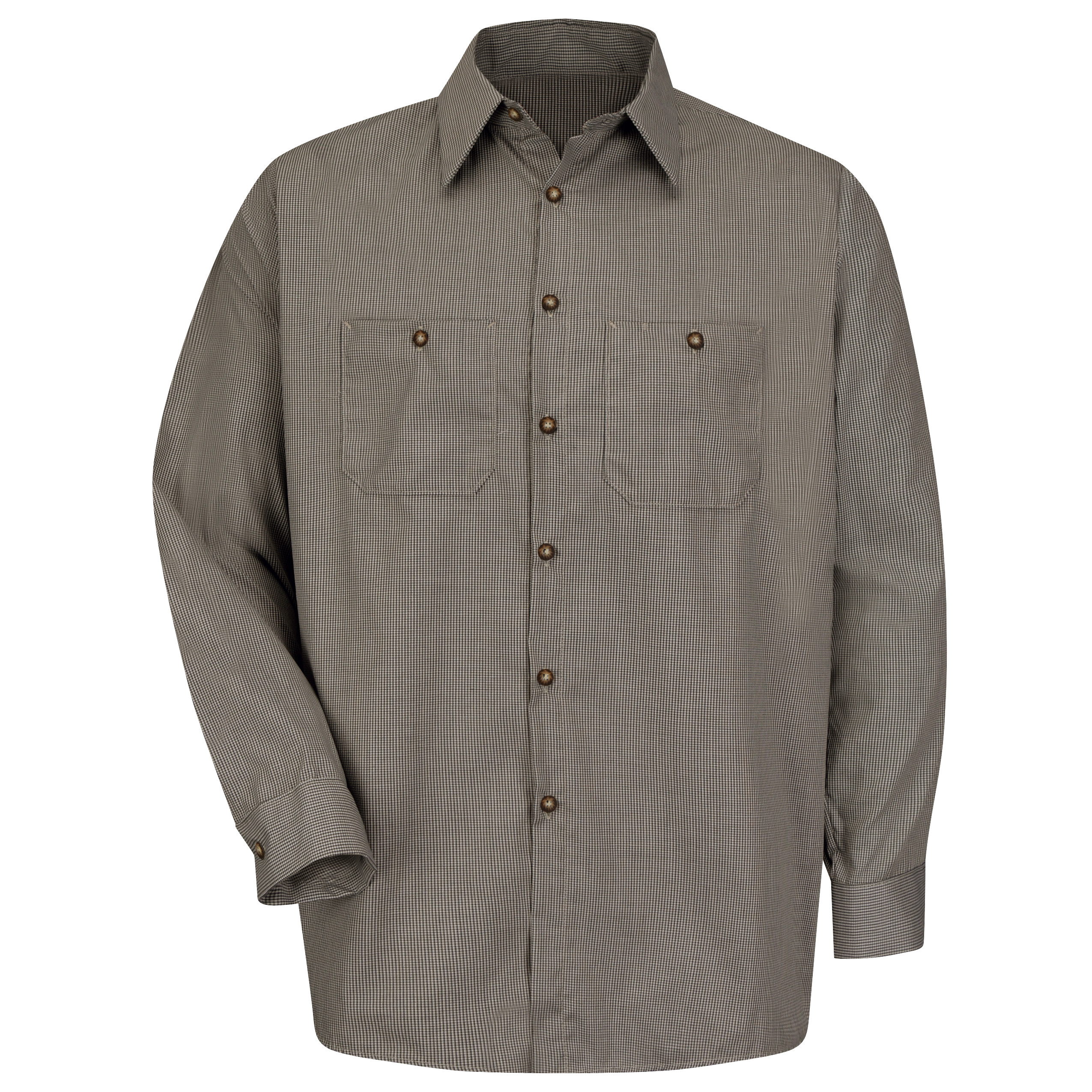 Red Kap® Men's Long Sleeve Microcheck Uniform Shirt 3