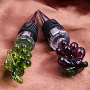 Elegant Crystal Grape Wine Cork Bottle Stopper 12