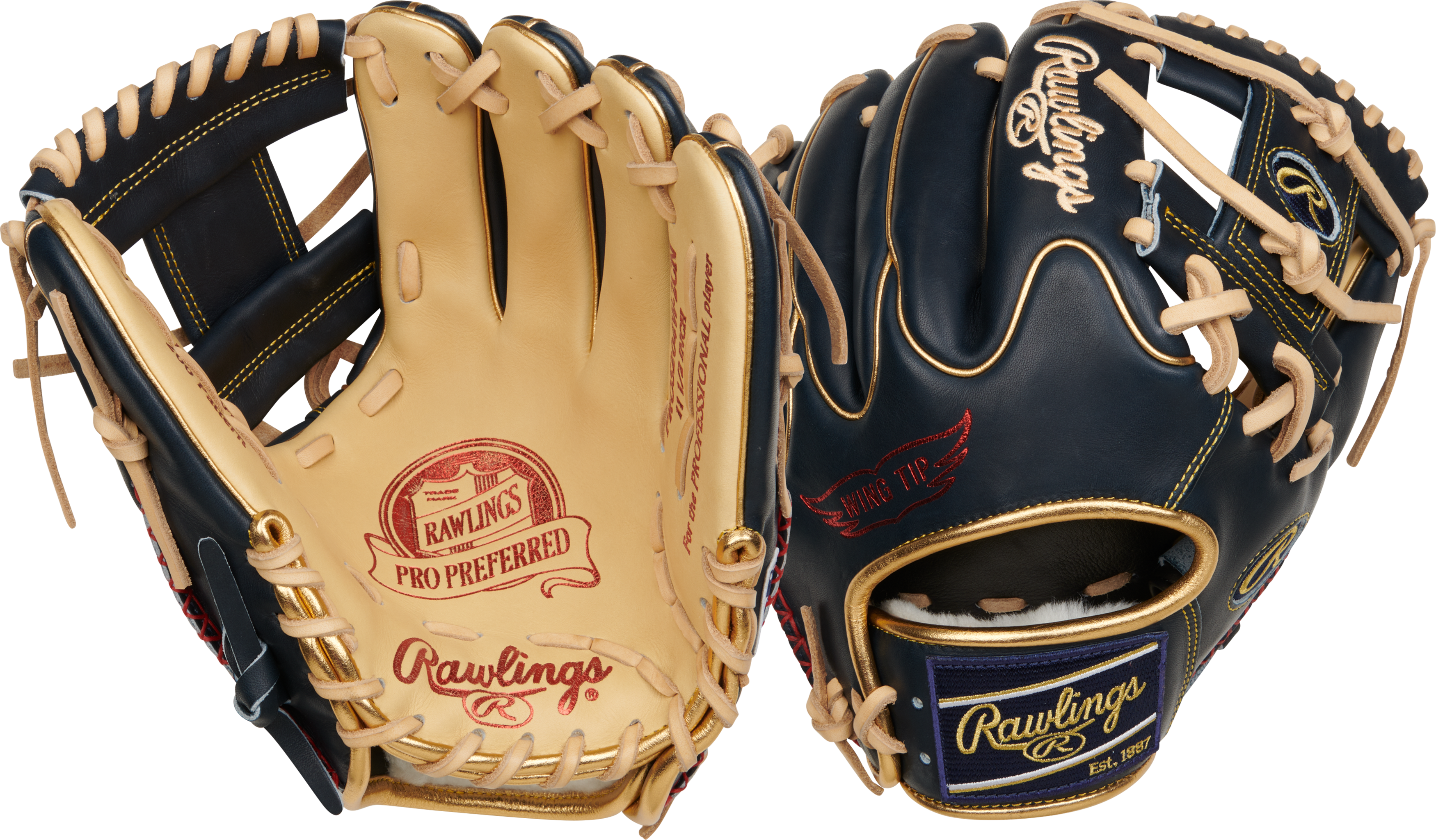 Rawlings Pro Preferred 11.5 in Baseball Glove, Infield 1