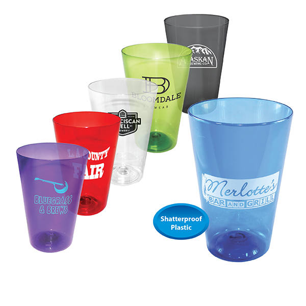 16 oz. Plastic Pint Glass 8
