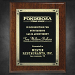Aberdeen Walnut Plaque with Lasered Plate 6