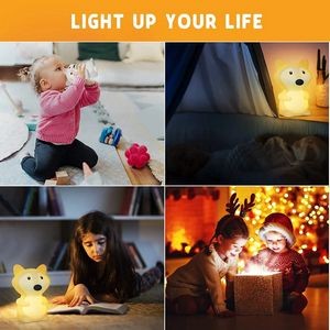 Silicone Bedroom Bedside Table Clouds Lamp Rechargeable LED Night Light 4