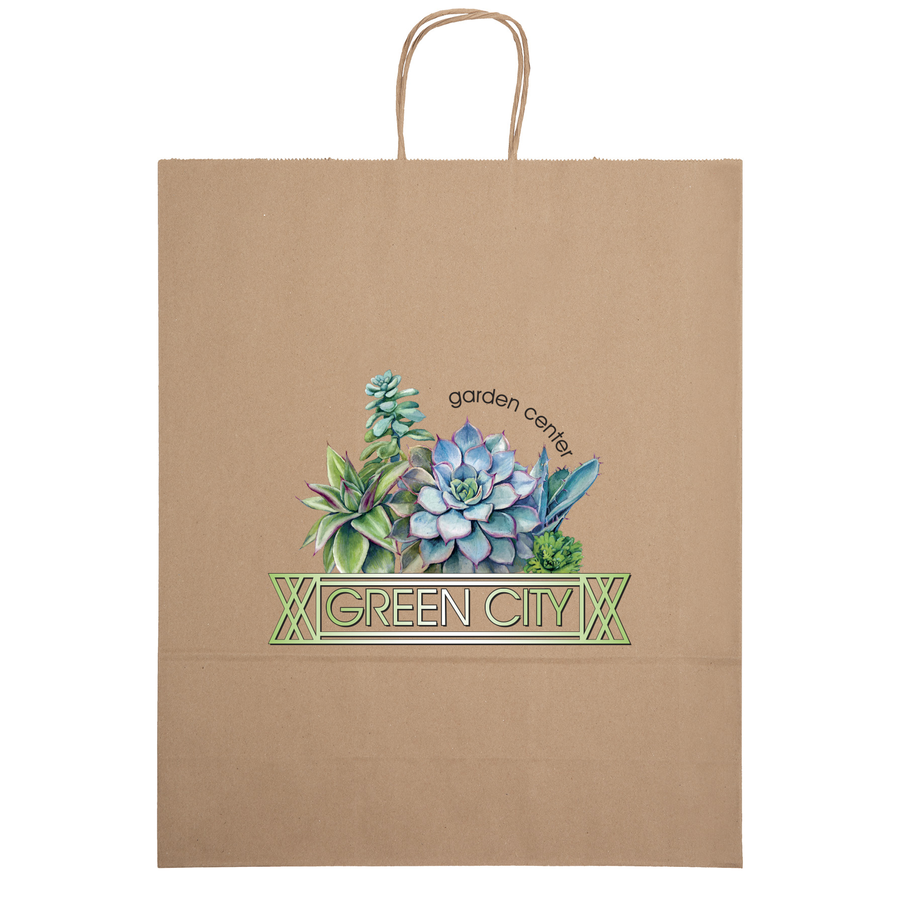 Eco Stephanie - Kraft-Brown Shopper - ColorVista 4