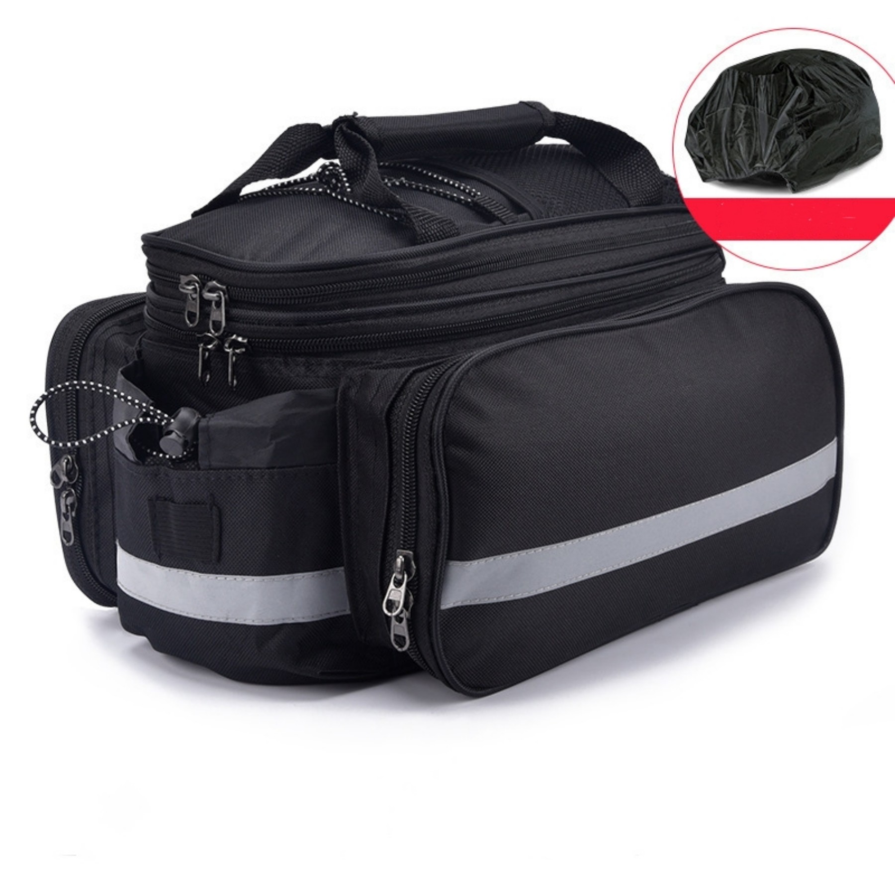 Bike Rear Rack Bag Bicycle Trunk Bag 27L with Rainproof Cover 4