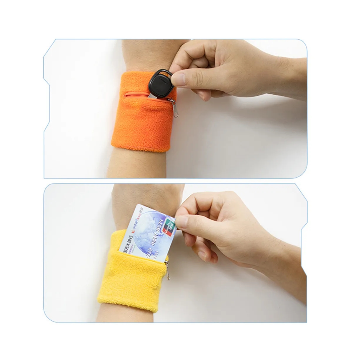 Zippered Athletic Wristband Wallet 8