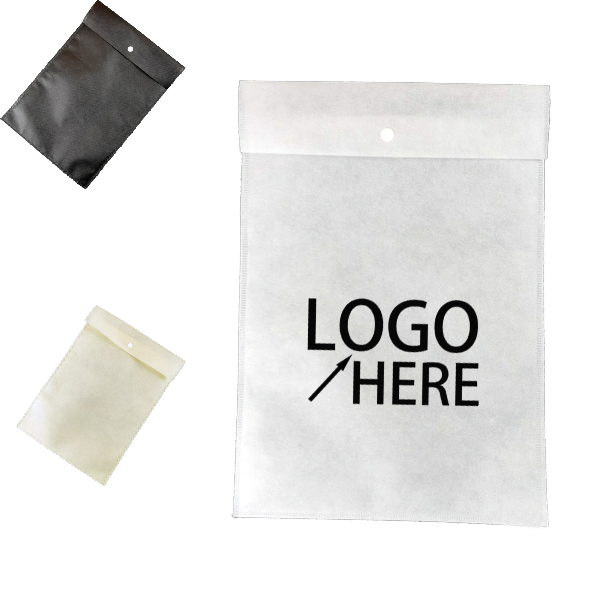 Hidden Snap Non-Woven Fabric Pouch 2