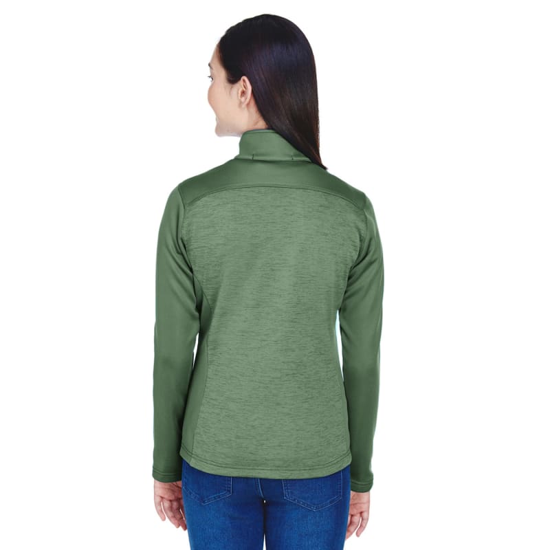 Devon & Jones Ladies' Newbury Colorblock Mélange Fleece Full-Zip 16