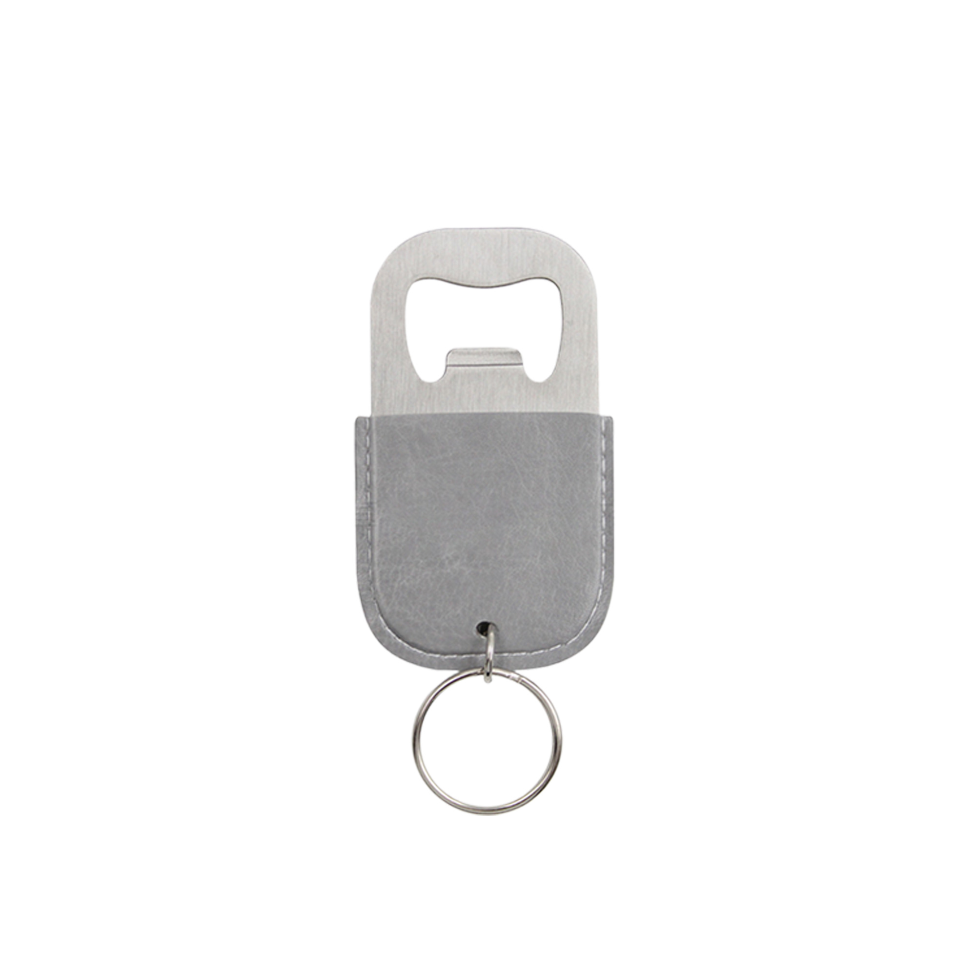 MOQ100 PU Leather Stainless Steel Keychain Bottle Opener 4