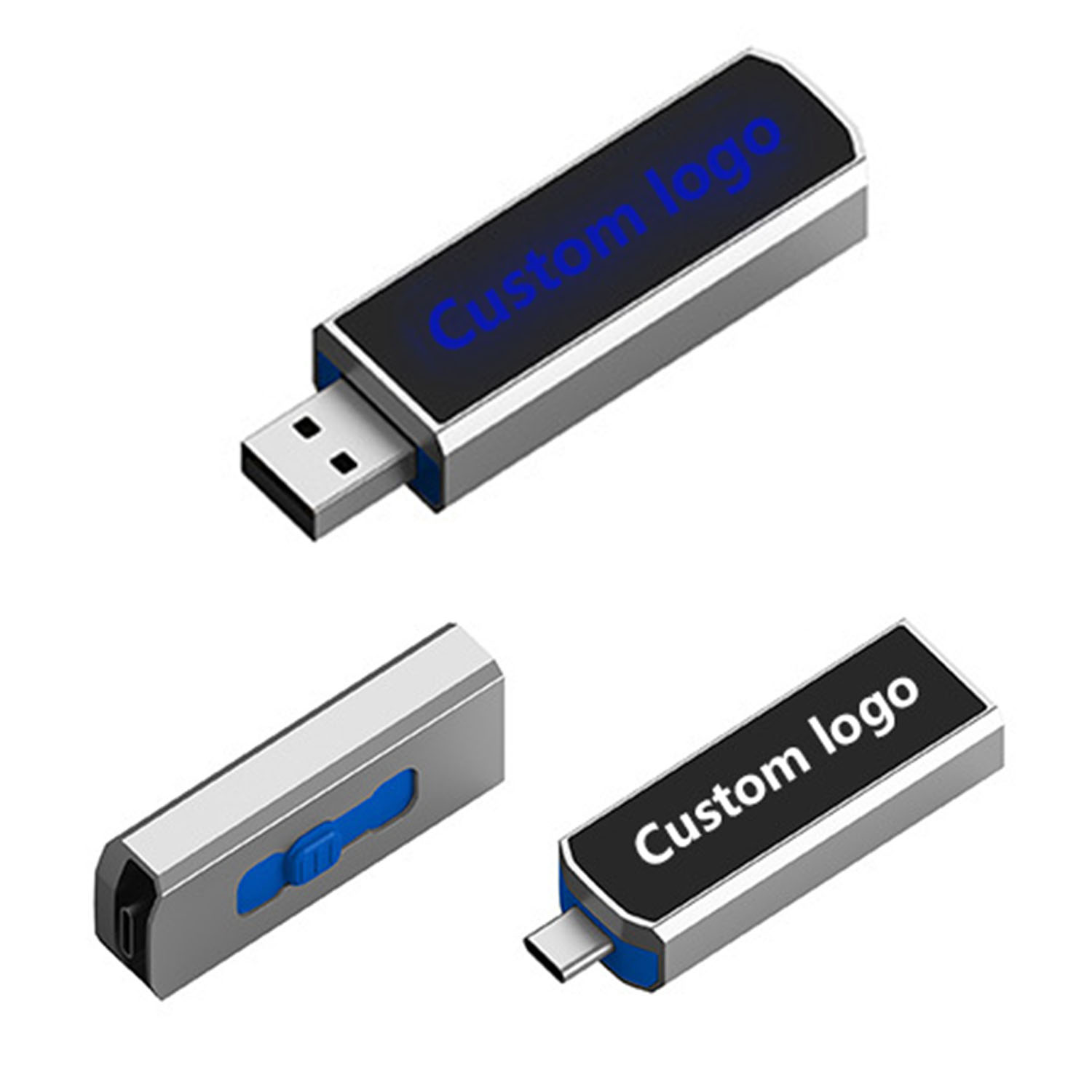 Light Up Dual USB Flash Drive with OTG USB-C 5