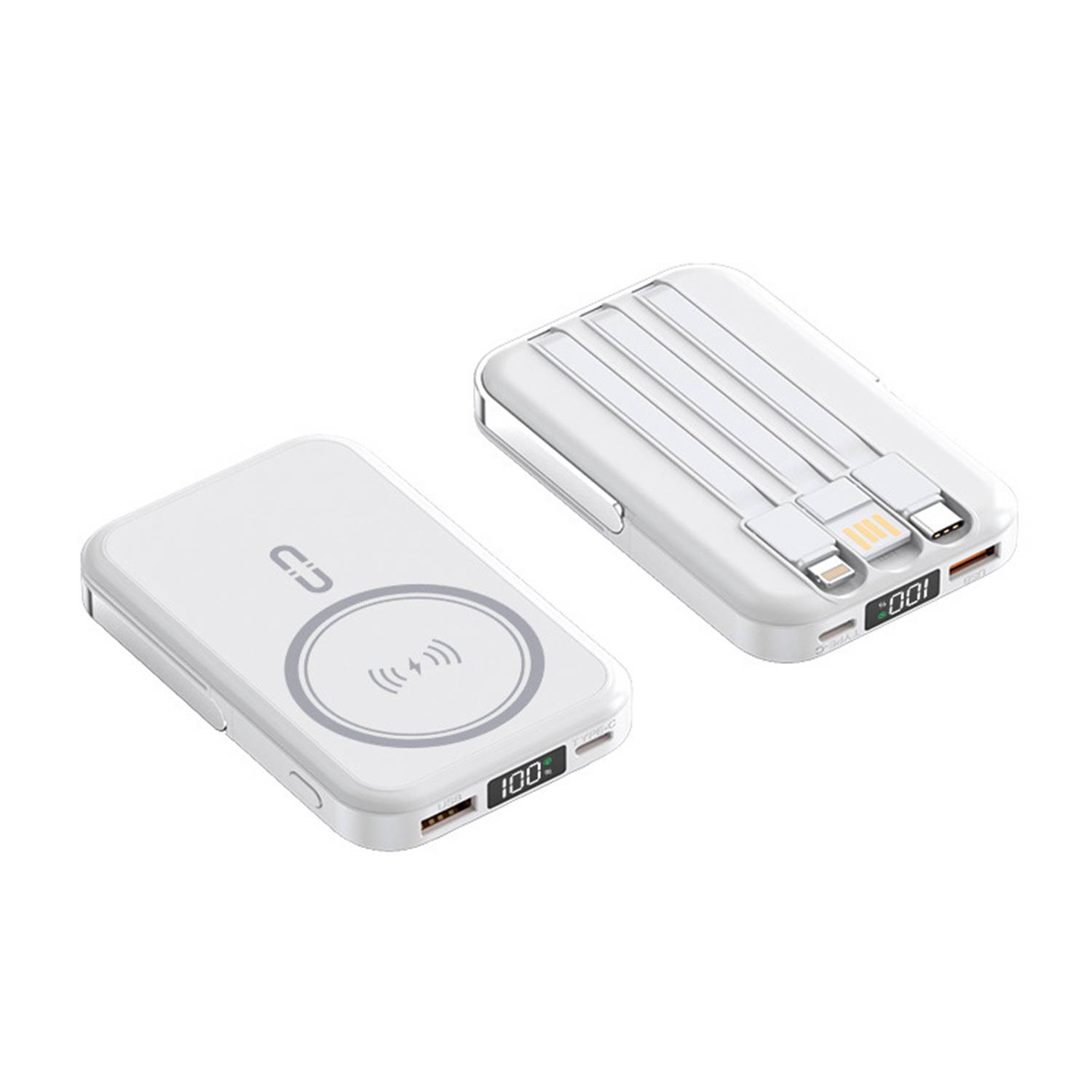 Mini 10000 mAh Wired Wireless Dual Purpose Charging Battery 1