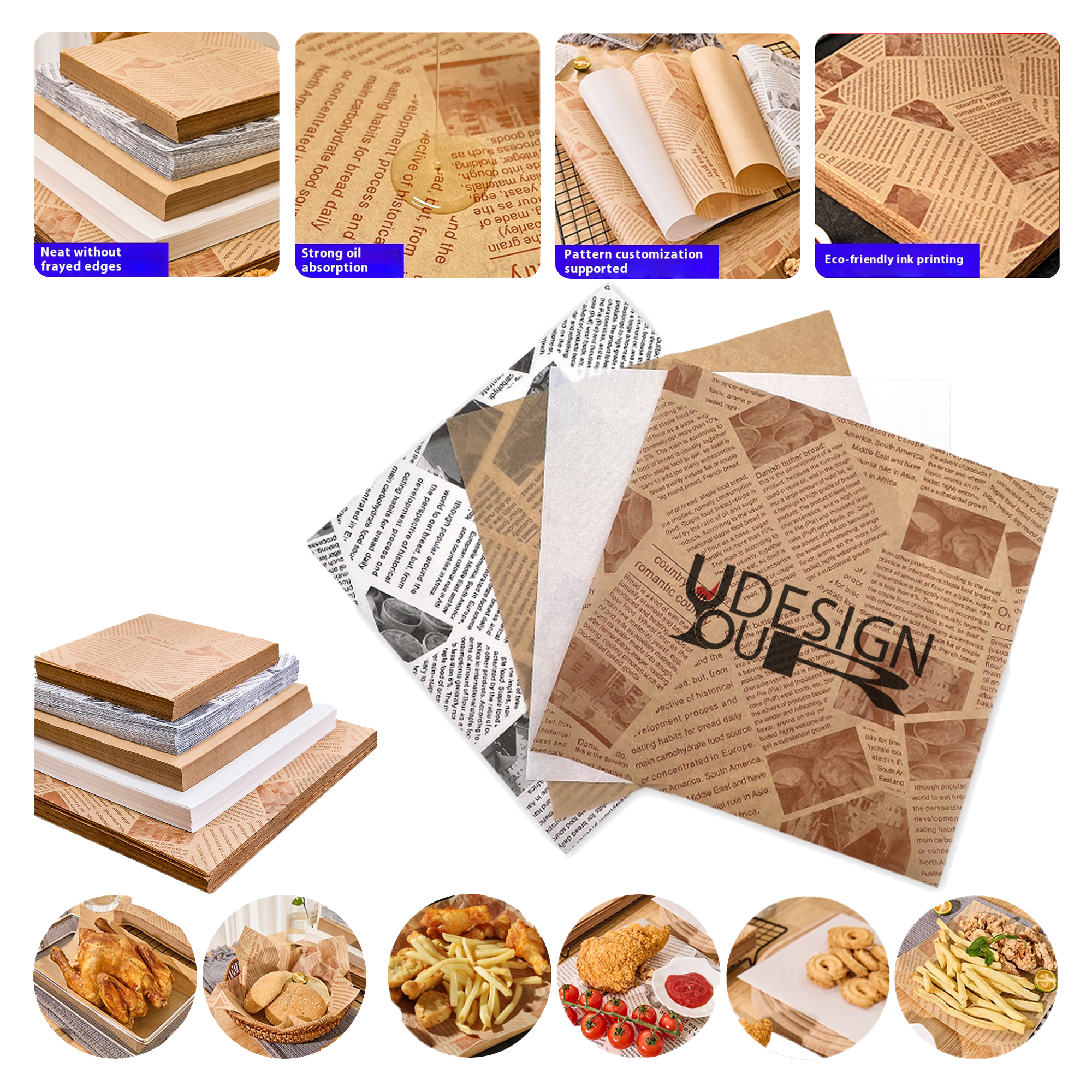 Custom Printed Grease-Resistant Paper 3