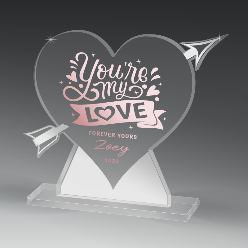 Custom Shaped Acrylics On Acrylic Base 2