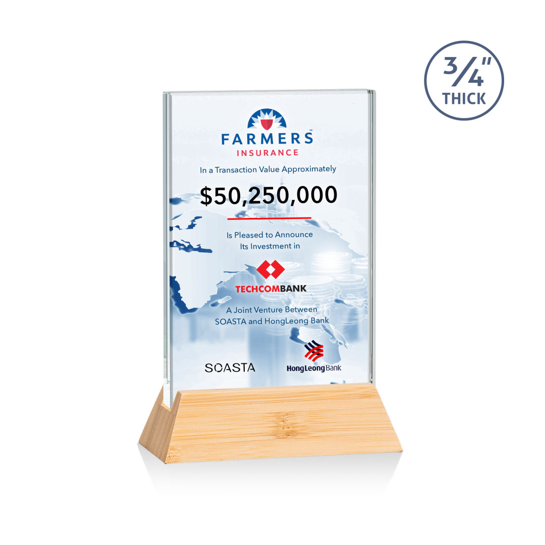 Walkerton VividPrint™ Award - Starfire/Bamboo (Vert) 8