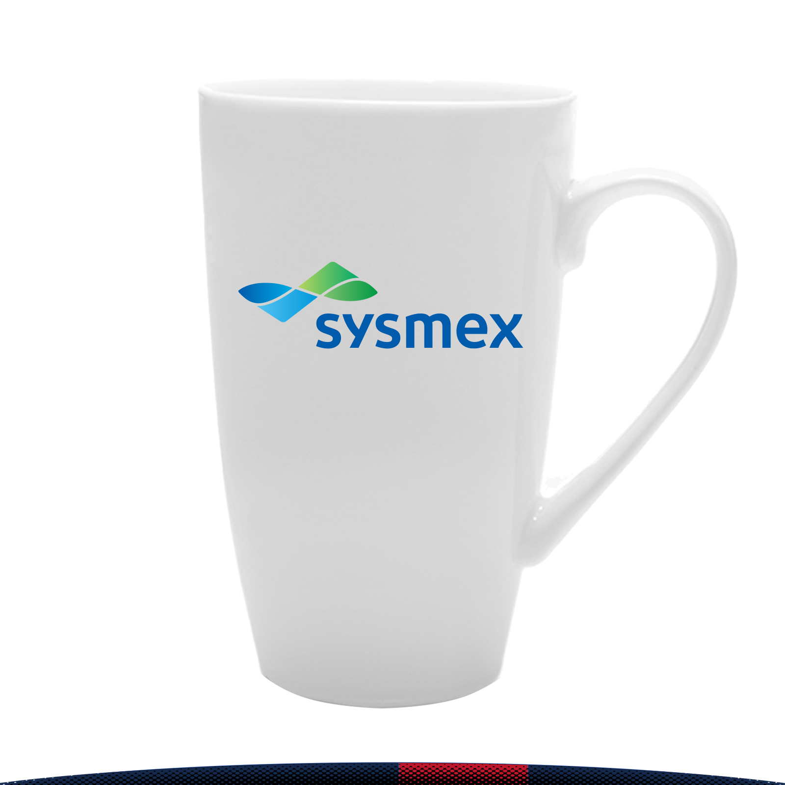 13 oz. Twirla White Ceramic Tall Mugs 2
