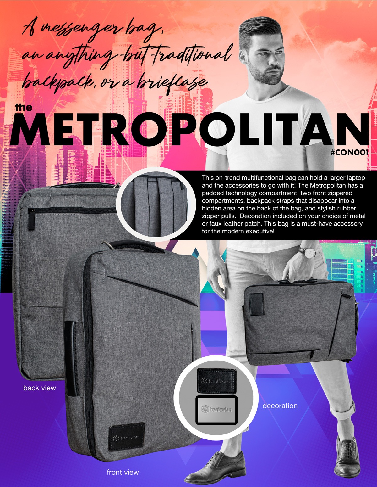 The Metropolitan Messenger Backpack 5