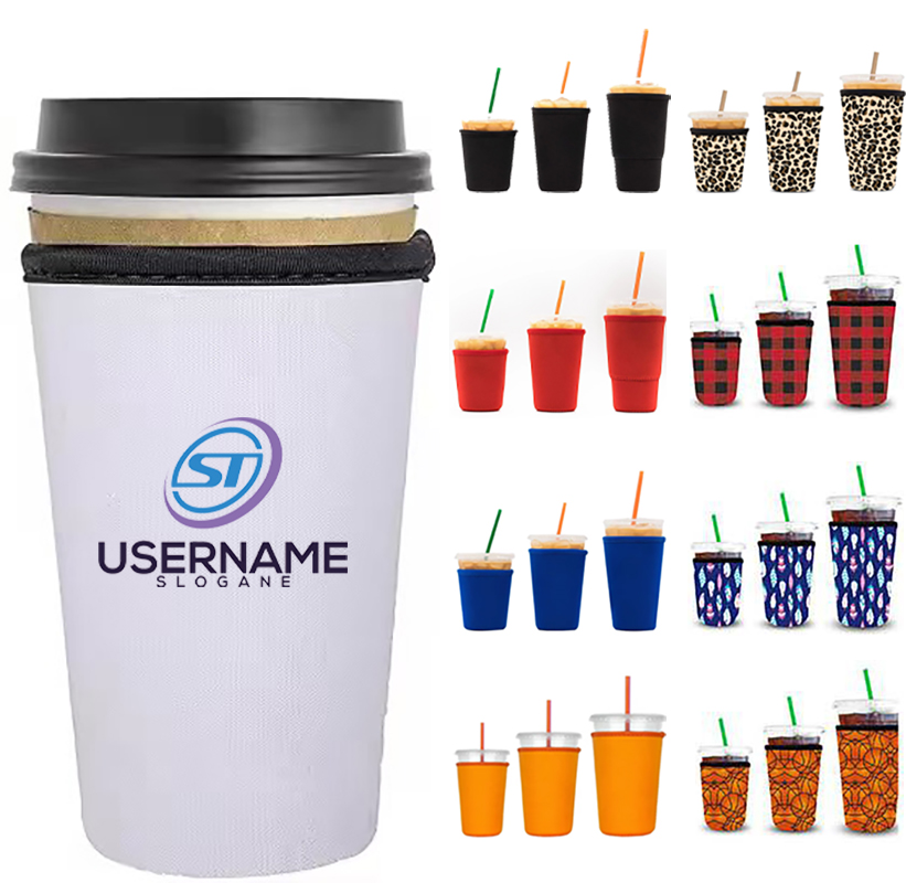 Reusable Insulated Neoprene Iced Coffee Beverage Sleeves 1