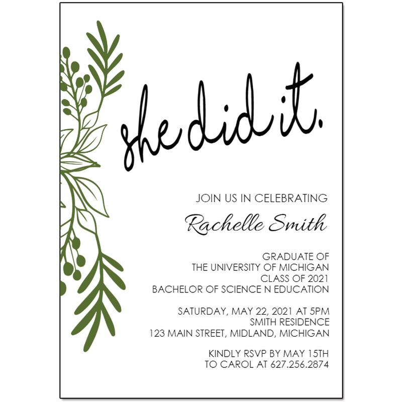 Custom Full Color 5 X 7 Inch Invitation Cards 41