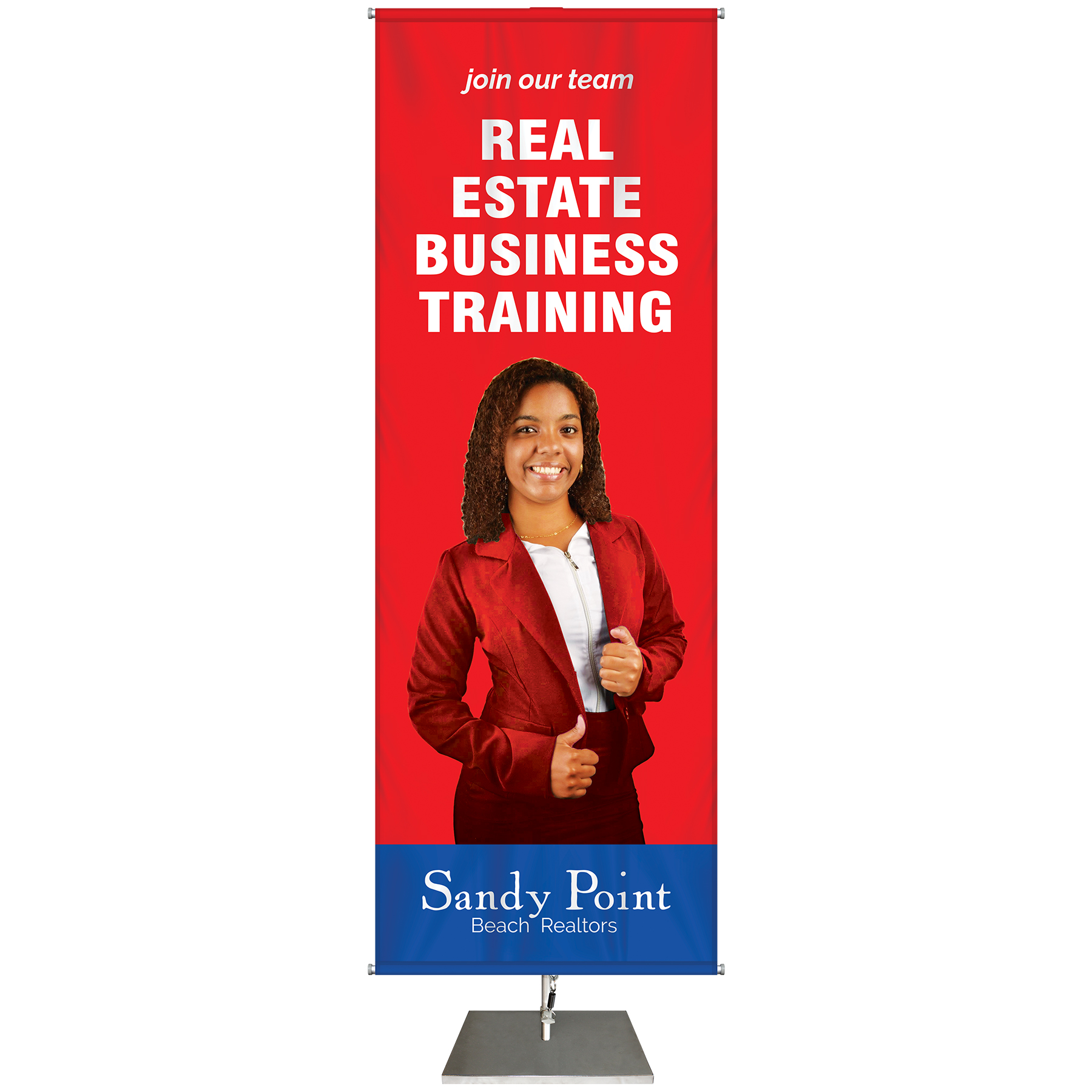 23" x 65" Banner Display Stand with Premium Display Polyester Banner 2