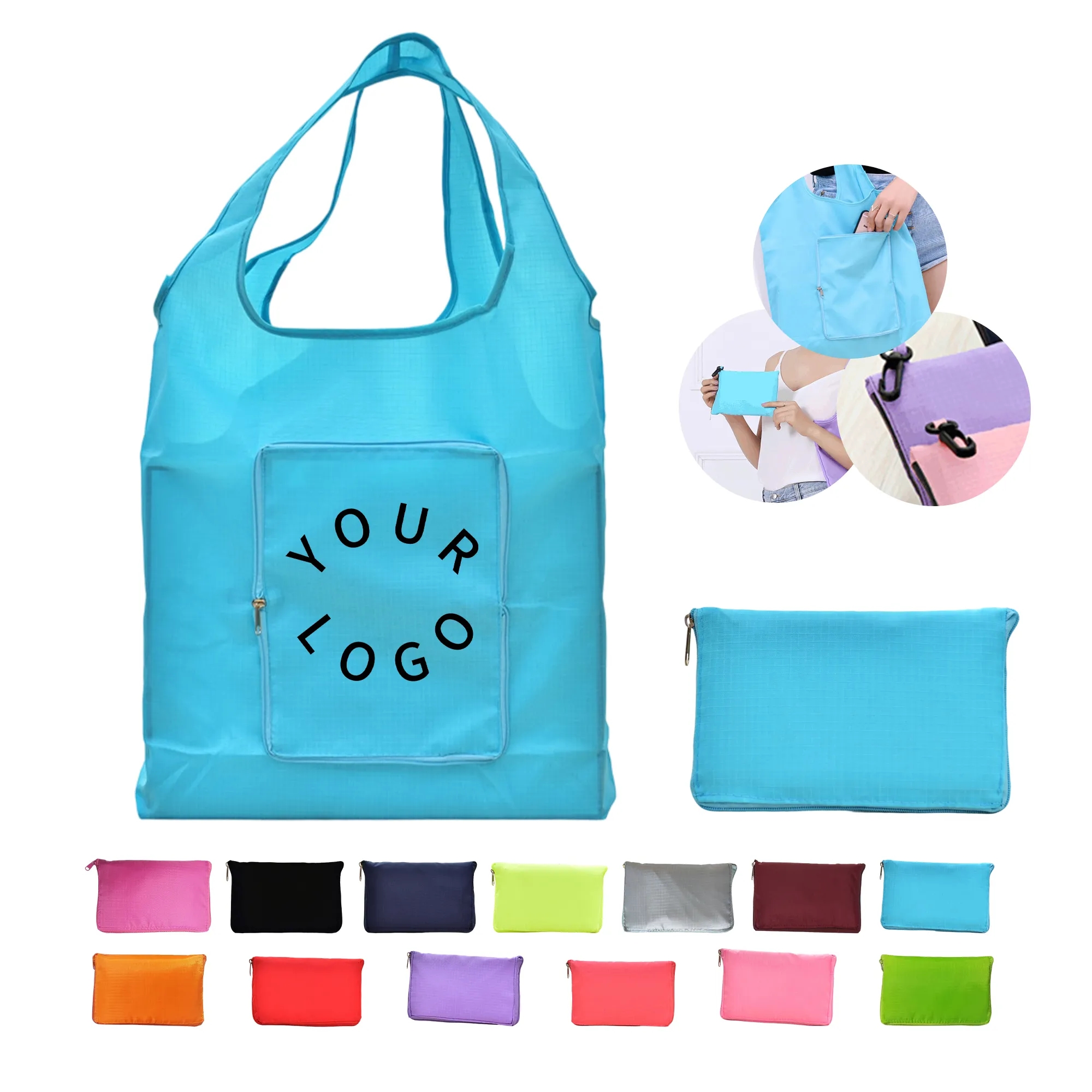 Foldable Shopping Tote Bag, custom tote bag with logo imprint 7