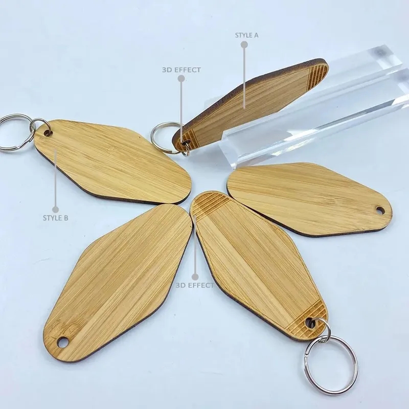 Bamboo Motel-style Key Chain 4