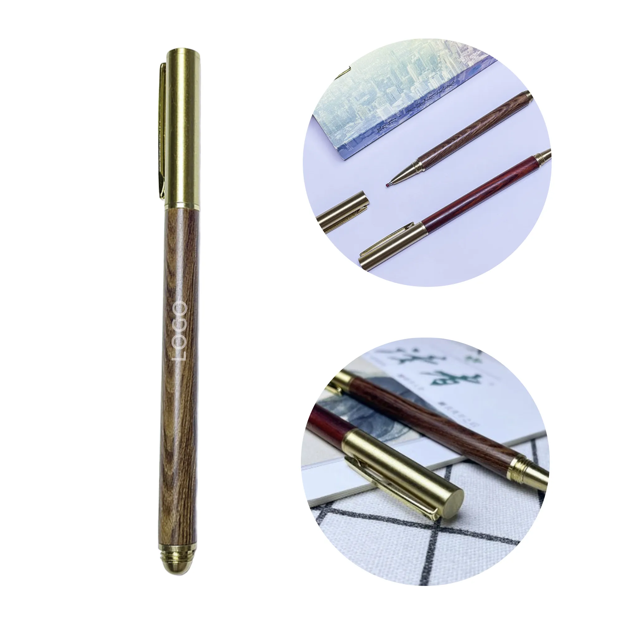 Brass Pen With Sandalwood Body 2