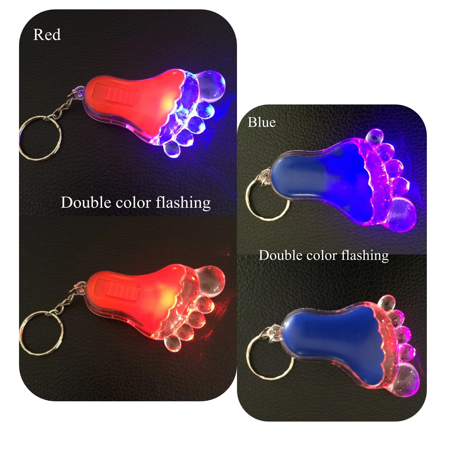 LED Big Feet shaped flashlight keychain 5